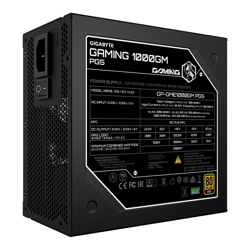 GIGABYTE GAMING 1000GM PG5 power supply unit - Billede 2